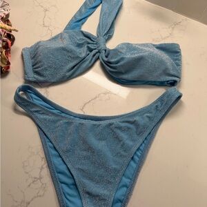 Dippin' Daisy's Shimmery Light Blue Bikini Set